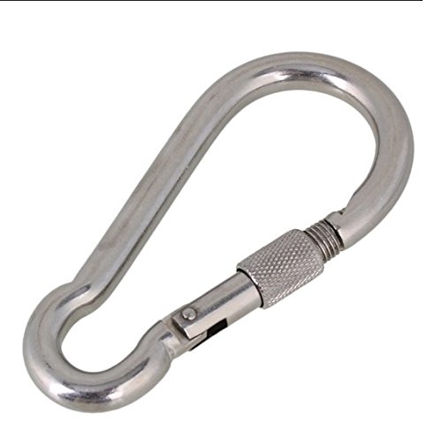 Product Cover Marine Part Depot Stainless Steel Carabiner Spring Snap Links with Screw Lock 4