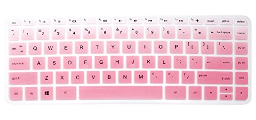 Product Cover Silicone Keyboard Cover Skin for 14 inch HP Pavilion 14-ab 14-ac 14-ad 14-an, HP Stream 14-ax, HP ENVY 14-j0 Series, 14-ab010 14-ab166us 14-ac159nr 14-an010nr 14-an013nr 14-an080nr (Ombre Pink)