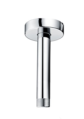 Product Cover Purelux Ceiling Mount Shower Arm 6 Inches Water Outlet PJ0611 Made of Stainless Steel Straight Shower Arm with Gasket Flange, Chrome Finish