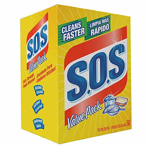Product Cover S.O.S 98014 Steel Wool Soap Pad, (1 Pack (50 Count))