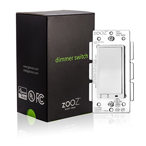 Product Cover Zooz Z-Wave Plus Wall Dimmer Switch ZEN22 (White) VER. 3.0, Works with Existing Regular 3-Way Switch