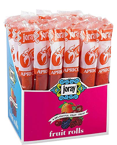 Product Cover Joray Fruit Roll Apricot, 1 Oz Fruit Leather (Total of 24 Apricot Fruit Leathers)