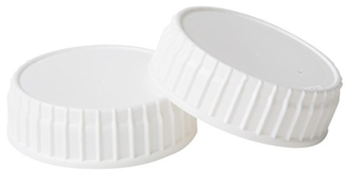 Product Cover Hudson Exchange PP Closure With Foam Liner for 2.5 gal Hedpaks, 63 mm, White, 2 Piece