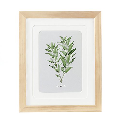 Product Cover ENGLANT 8x10 Picture Frame Wood Photo Frame for Pictures 5x7 with Mat or 8x10 Without Mat Natural Color