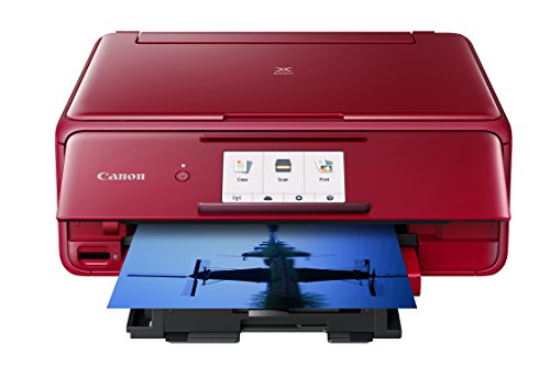 Product Cover Canon Office Products 2230C042 TS8120 Wireless All-in-One Printer with Scanner and Copier: Mobile and Tablet Printing, with Airprint(TM) and Google Cloud Print Compatible, Red