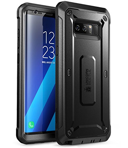 Product Cover SUPCASE Unicorn Beetle Shield Series Case Designed for Galaxy Note 8, with Built-in Screen Protector Full-Body Rugged Holster Case for Galaxy Note 8 (2017 Release) (Black)