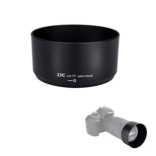 Product Cover JJC HB-77 Reversible Dedicated Lens Hood Shade for Nikon AF-P DX Nikkor 70-300mm f/4.5-6.3G ED VR,Nikon AF-P DX Nikkor 70-300mm f/4.5-6.3G ED Lens on Nikon D3500 D3400 D5600 and More
