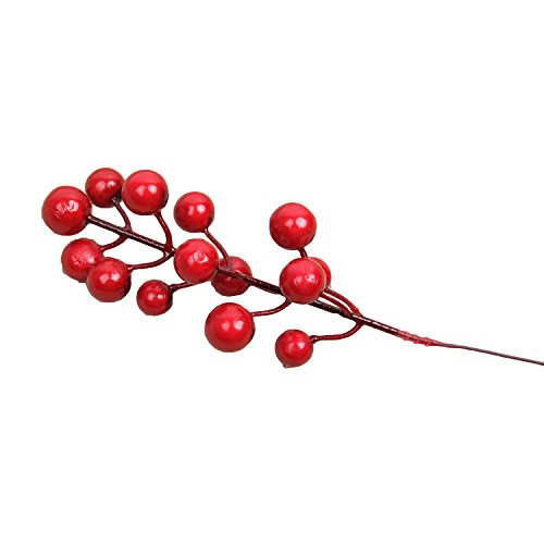 Product Cover cozyou (Pack of 12) Artificial Red Berry Picks Branch for DIY Home Christmas Tree Wreath Parties Decor