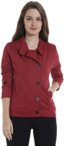 Product Cover Campus Sutra New Women's Cotton Jacket Maroon