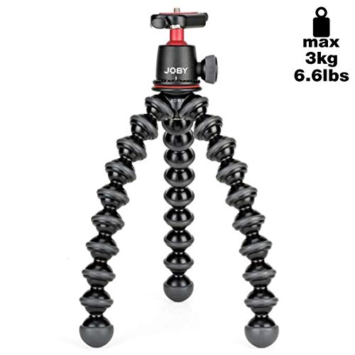 Product Cover JOBY GorillaPod 3K Kit. Compact Tripod 3K Stand and Ballhead 3K for Compact Mirrorless Cameras or Devices up to 3K (6.6lbs). Black/Charcoal.