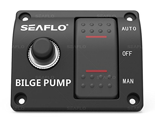 Product Cover SEAFLO 3-Way Bilge Pump Switch Panel (Automatic-Off-Manual) 12v 24v w/Built-in 15A Circuit Breaker