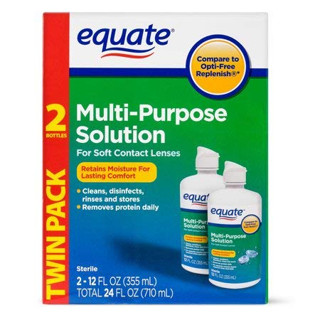Product Cover Equate - Multi-Purpose Contact Lenses Solution - 12 oz Each (2)