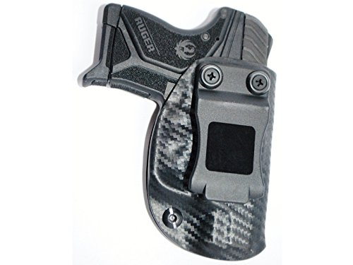 Product Cover Black Jacket Holster IWB KYDEX Holster: fits Ruger LCP II (2) (Carbon Fiber Black - Right Handft Hand)