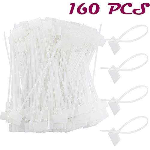 Product Cover Acmer 160 PCS 6 inch Nylon Cable Marker Self Locking Type，Nylon Cable Ties，Ethernet Wire Zip，Assorted Colors Nylon.