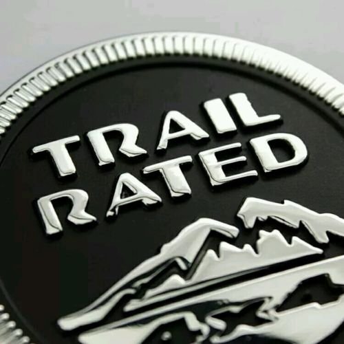 Product Cover Incognito-7 3D Trail Rated Sticker Emblem Badge Decal for 4X4 Jeep Wrangler and SUV's (Black)