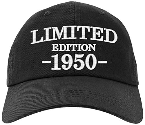 Product Cover Cap 1950-70th Birthday Gifts, Limited Edition 1950 All Original Parts Baseball Hat 1950-EM-0002-Black