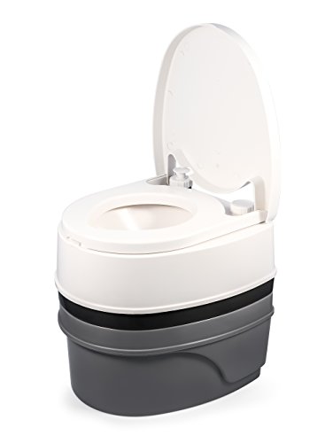 Product Cover Camco Premium Travel Detachable Tank-Simple Use and Maintenance | Excellent Outdoor Toilet Designed for Camping, Hiking, Boating, RVing and More | 5.3 Gallon Capacity Commode (41544)
