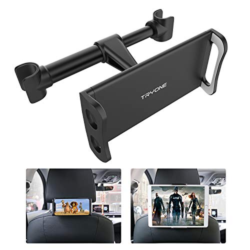 Product Cover Car Headrest Mount, Tryone Tablet Headrest Holder Compatible with Smartphones/Tablets/Switch 4.7