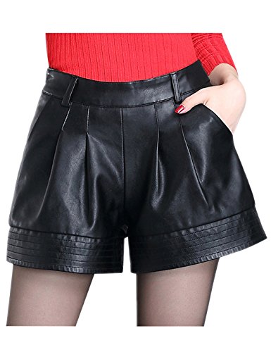 Product Cover Tanming Women's Fashion High Waist Faux PU Leather Short