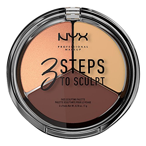 Product Cover NYX PROFESSIONAL MAKEUP 3 Steps To Sculpt Face Sculpting Palette, Medium, 0.54 Ounce