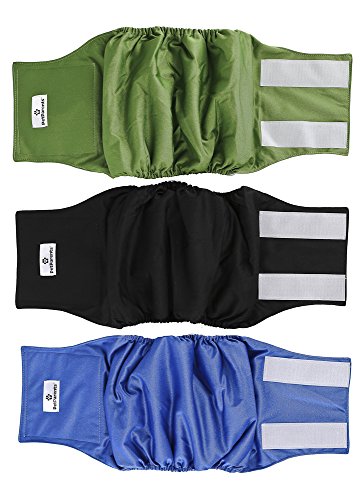 Product Cover Pet Parents Premium Washable Dog Belly Band (3pack) of Male Dog Diapers, Color: Gentlemen, Size: XLarge Dog Wraps