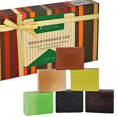 Product Cover Aromatherapy Goat Milk Bar Soaps, Artisan Crafted with Natural Essential Oils, 6-Pack Gift Set. Handmade, Antibacterial Face and Body Soap for Men and Women, 4 oz. Organic Soap Bars