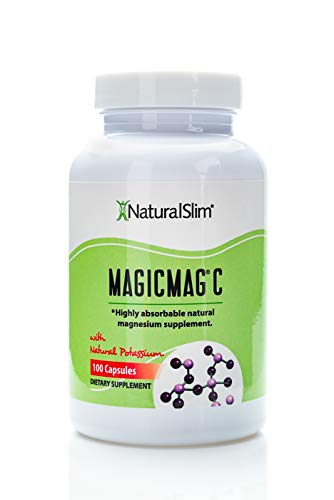Product Cover NaturalSlim Anti Stress Magnesium Capsules - Pure Magnesium Citrate Plus Potassium - Natural Aid to a Slow Metabolism, Muscle Relaxation & Sleeping Difficulties - 500 mg - 100 Count (Solo Pack)