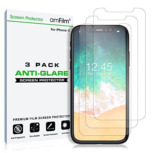 Product Cover amFilm Screen Protector for iPhone 11 Pro/XS/X (5.8 Inch) (3 Pack) Anti-Glare Matte Flex Film PET Protector