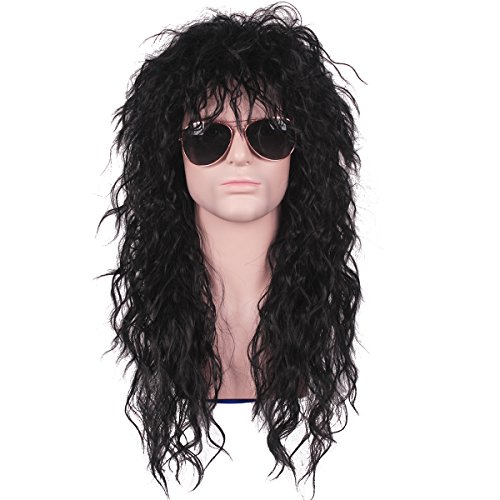 Product Cover ColorGround Long Curly 80s Men Fashion Smart Rocker Style Wig