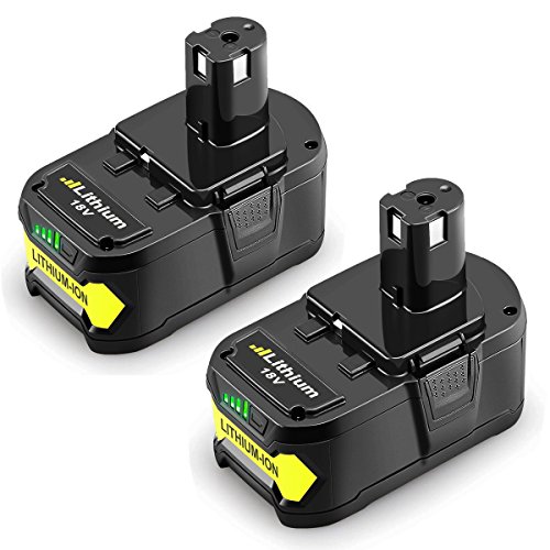 Product Cover Powilling 2Pack 5.0Ah 18V Replacement Battery for Ryobi 18V Lithium Battery P102 P103 P105 P107 P108 P109 Ryobi ONE+ Cordless Tool