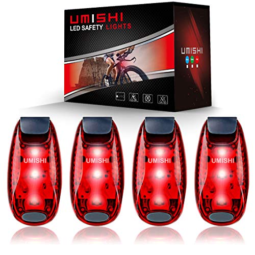 Product Cover UMISHI 3 Modes LED Safety Lights 4 Packs Clip on Strobe Running Cycling Dog Collar Bike Tail Warning Light High Visibility Accessories for Reflective Gear