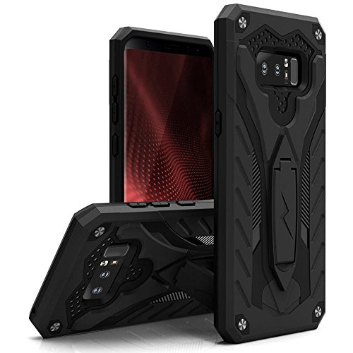 Product Cover Zizo Static Series Compatible with Samsung Galaxy Note 8 Case Military Grade Drop Tested with Built in Kickstand Black