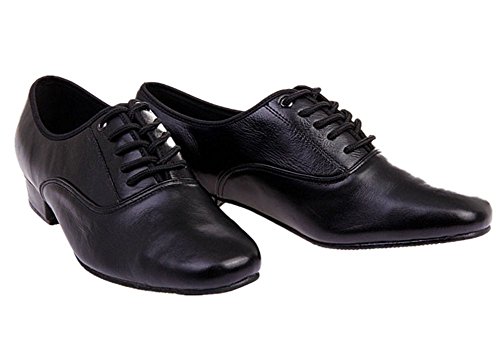 Product Cover BeiBestCoat Men's Classic Lace-up Leather Dance Shoes Modern Dancing Shoes, Black