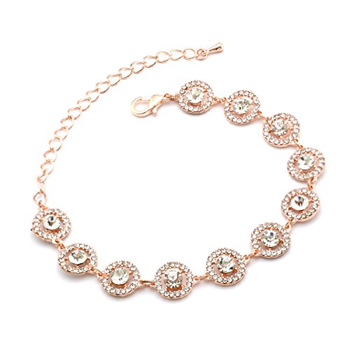 Product Cover Topwholesalejewl Wedding Bracelet Rose Gold Plating Link Bracelet