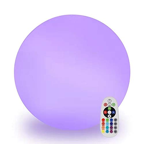 Product Cover Andota LED, Rechargeable Remote Control Cordless 16 RGB Colors Decorative Waterproof Ball Indoor Outdoor Night Lights for Home Garden(5inch-Sphere)