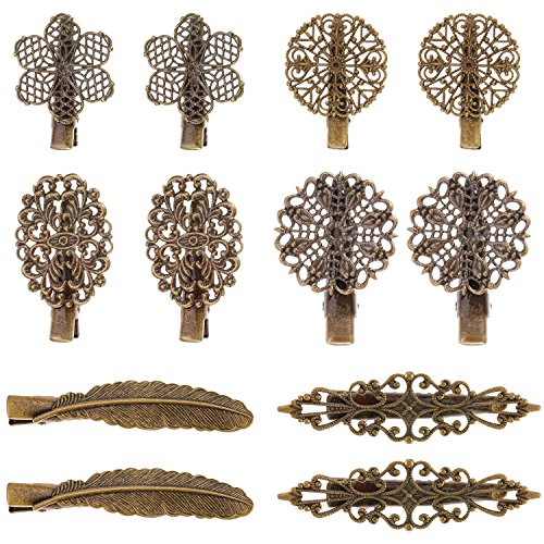 Product Cover Pangda 12 Pieces Vintage Hair Clips Pins Hair Barrettes Clamps Hair Accessories for Women and Girls, 6 Styles