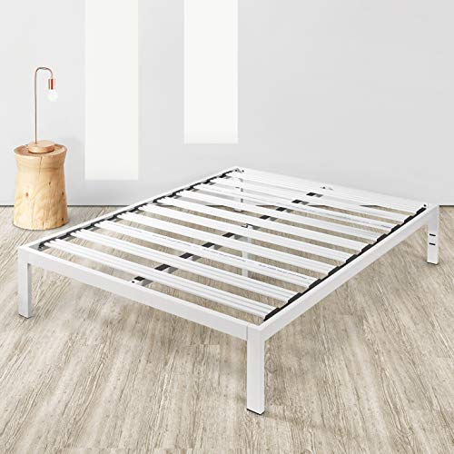 Product Cover Best Price Mattress Model C Steel Heavy Duty Steel Slats Platform Bed White, King/Box Spring Replacement/Mattress Foundation/Bed Raiser