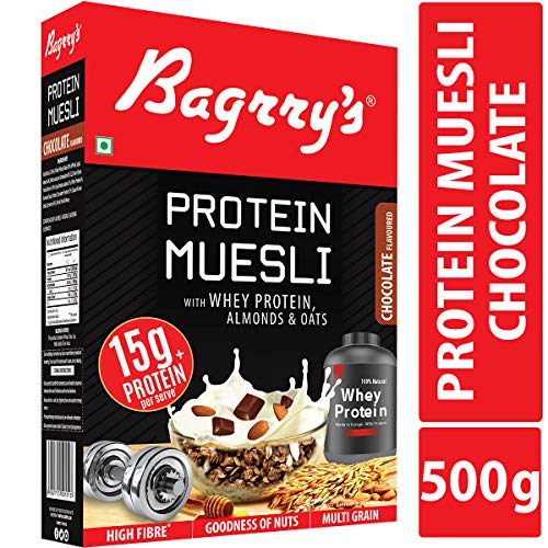 Product Cover Bagrry's Protein Muesli with Whey Protein , Almonds and Oats, 500g