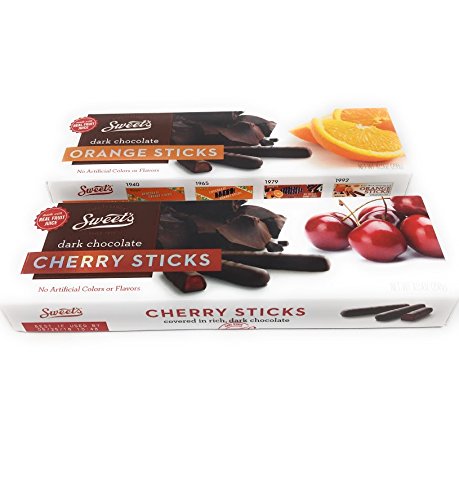 Product Cover Sweet's Dark Chocolate Orange and Cherry Sticks 10.5 oz boxes, 2 Count