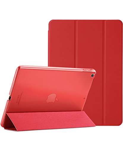 Product Cover Procase iPad 9.7 Case 2018 iPad 6th Generation Case / 2017 iPad 5th Generation Case - Ultra Slim Lightweight Stand Case with Translucent Frosted Back Smart Cover for Apple iPad 9.7 Inch -Red