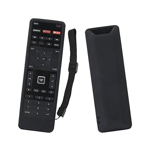 Product Cover SIKAI Remote Case Compatible with Vizio XRT122 Smart TV Remote [Eco-Friendly] Silicone Case for VIZIO Smart LCD LED TV Remote [Shock Proof] Silicone Cover for Vizio XRT122 Remote with Lanyard (Black)
