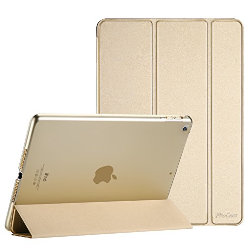 Product Cover Procase iPad 9.7 Case 2018 iPad 6th Generation Case / 2017 iPad 5th Generation Case - Ultra Slim Lightweight Stand Case with Translucent Frosted Back Smart Cover for Apple iPad 9.7 Inch -Gold