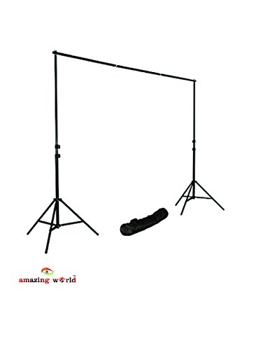 Product Cover Amazing World 9 Feet height Photography/ Filming Backdrop Stand Back Screen Support System, 2 in 1 Kit