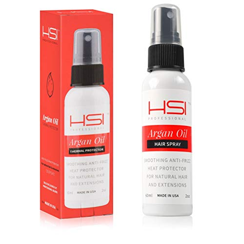 Product Cover HSI PROFESSIONAL Argan Oil Heat Protector | Protect up to 450º F from Flat Irons & Hot Blow Dry | Sulfate Free, Prevents Damage & Breakage | Made in the USA | 2 Ounce, Packaging May Vary