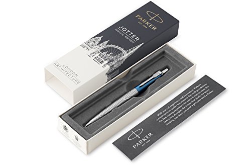 Product Cover PARKER Jotter Special Edition Ballpoint Pen, Sky Blue Modern, Medium Point (0.7mm) Blue Ink, Gift Box (2025828)