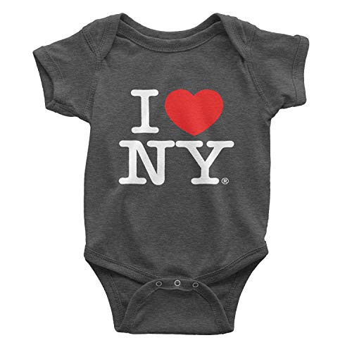 Product Cover I Love NY Charcoal Baby Bodysuits Officially Licensed New York Infant (6m)