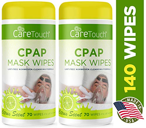 Product Cover Care Touch CPAP Cleaning Mask Wipes - Citrus Scent, Lint Free - 70 Wipes, Pack of 2 - 140 Wipes Total