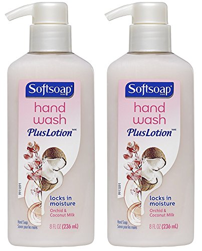 Product Cover Softsoap Hand Wash Plus Lotion - Orchid & Coconut Milk - Net Wt. 8 FL OZ (236 mL) Per Bottle - Pack of 2 Bottles