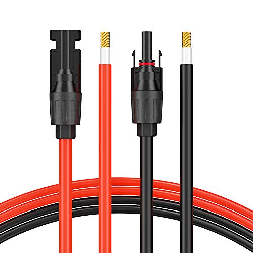 Product Cover BougeRV 10 Feet 10AWG Solar Extension Cable with Female and Male Connector Solar Panel Adaptor Kit Tool (10FT Red + 10FT Black)