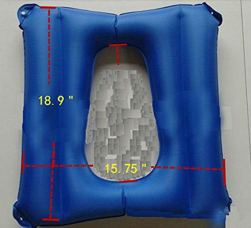 Product Cover Inflatable Cushions, Elderly Cushion Anti-Bedsore, Breathable and Comfort Cushion for Wheel Chair Patients Ease Soreness, Hip Support, Leg Support， Back Support,Relieve Pressure （Blue）